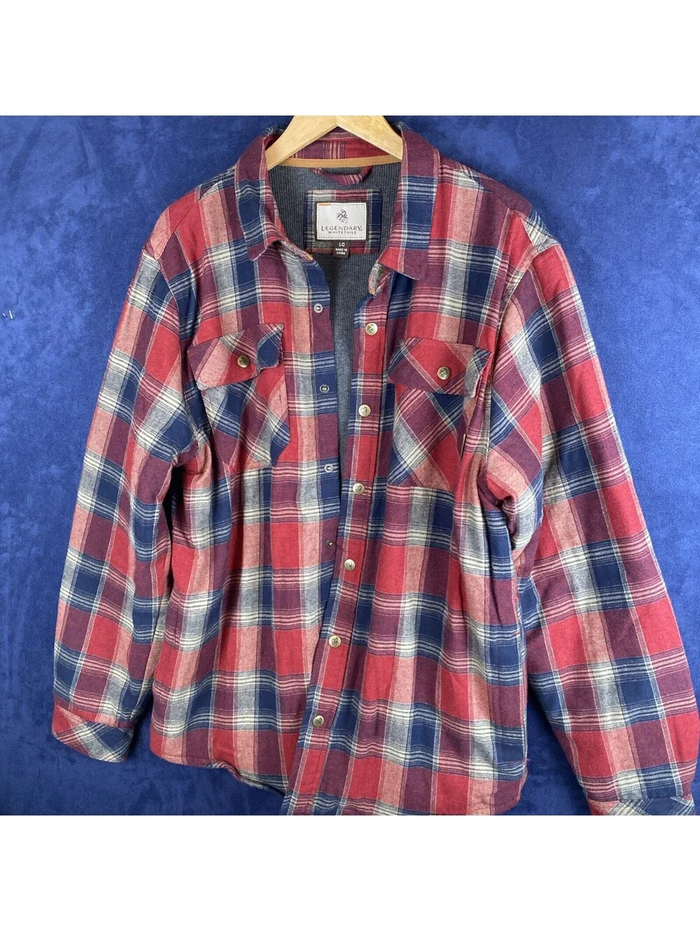 Legendary Whitetails MEN'S JACKET LG HUNTING FLANNEL SHIRT ARCHER THERMAL LINED
